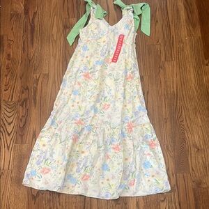 Bridgerton Sams Club Floral Silky satin sun dress. Size XS